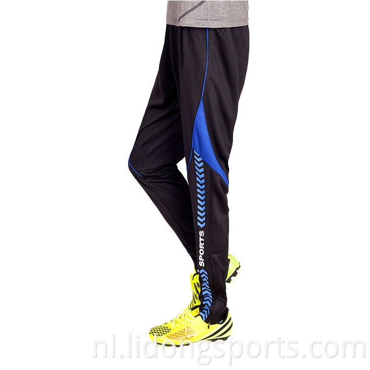 Groothandel bestellingen Hoogwaardige Tracksuit Bottoms Polyester Elastic Soccer Training Pants